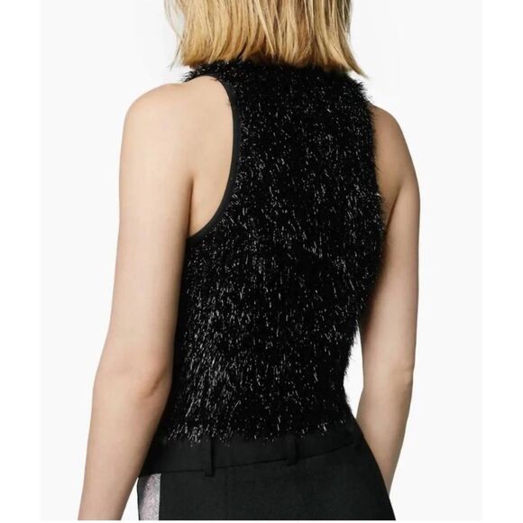 NWT Smythe Tinsel Tank Black Metallic size Medium - Picture 2 of 8
